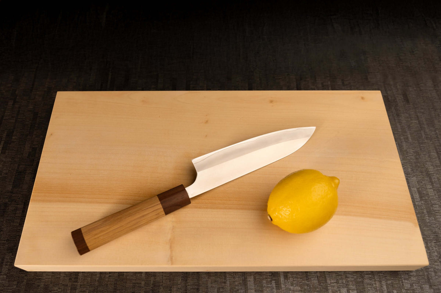 Petty Knife 150mm (5.9") – Hitachi SLD+SUS – Oak & Rare Wood Handle