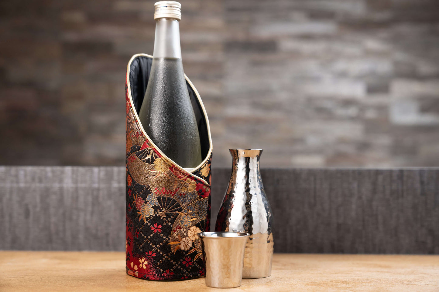 Rafraîchisseur de bouteille textile japonais Nishijin