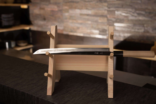 Sashimi Knife 300mm (11.8") – High-Grade Stainless Steel – Magnolia Wood Handle – One-of-a-Kind (Takobiki Style, Mirror Finish)