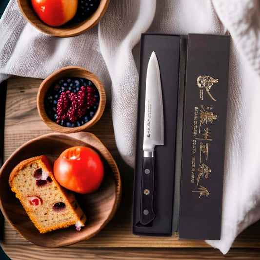 Japanese Seki Petty Knife with mosaic rivets 135mm | Samurai Masterpieces