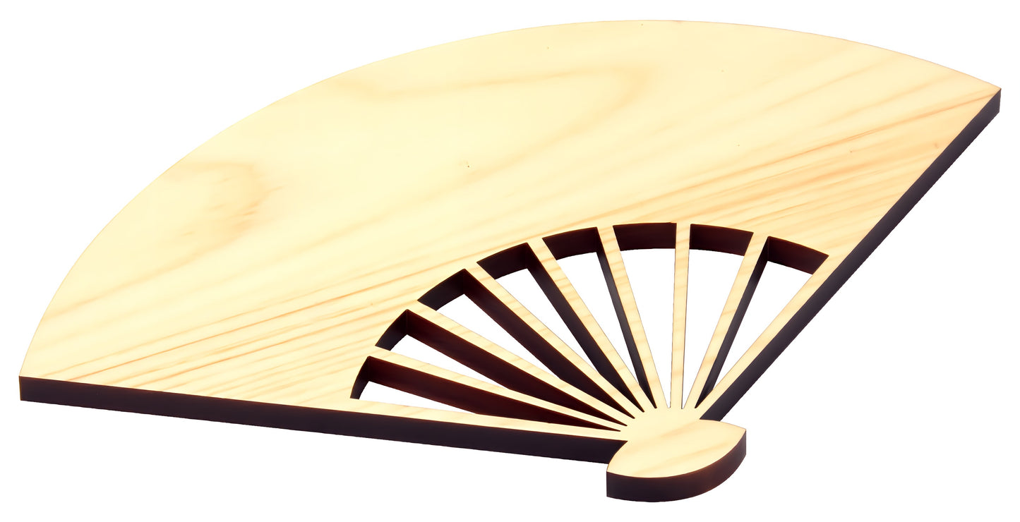 Japanese Cypress Fan-shaped Plate