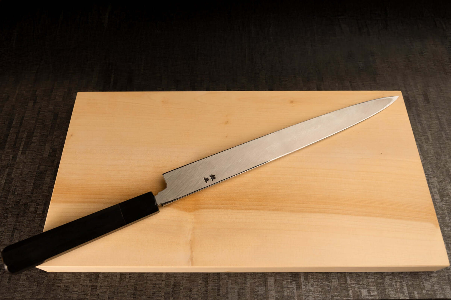 Sashimi Knife 300mm (11.8") – High-Grade Stainless Steel – Ebony Handle – One-of-a-Kind (Mirror Finish)