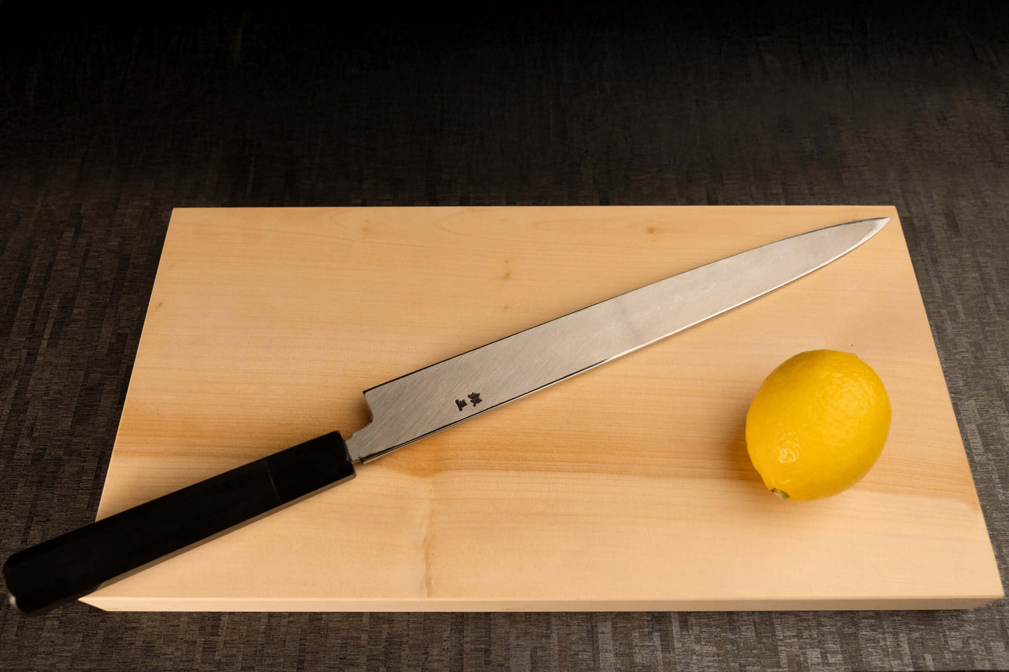 Sashimi Knife 300mm (11.8") – High-Grade Stainless Steel – Ebony Handle – One-of-a-Kind (Mirror Finish)