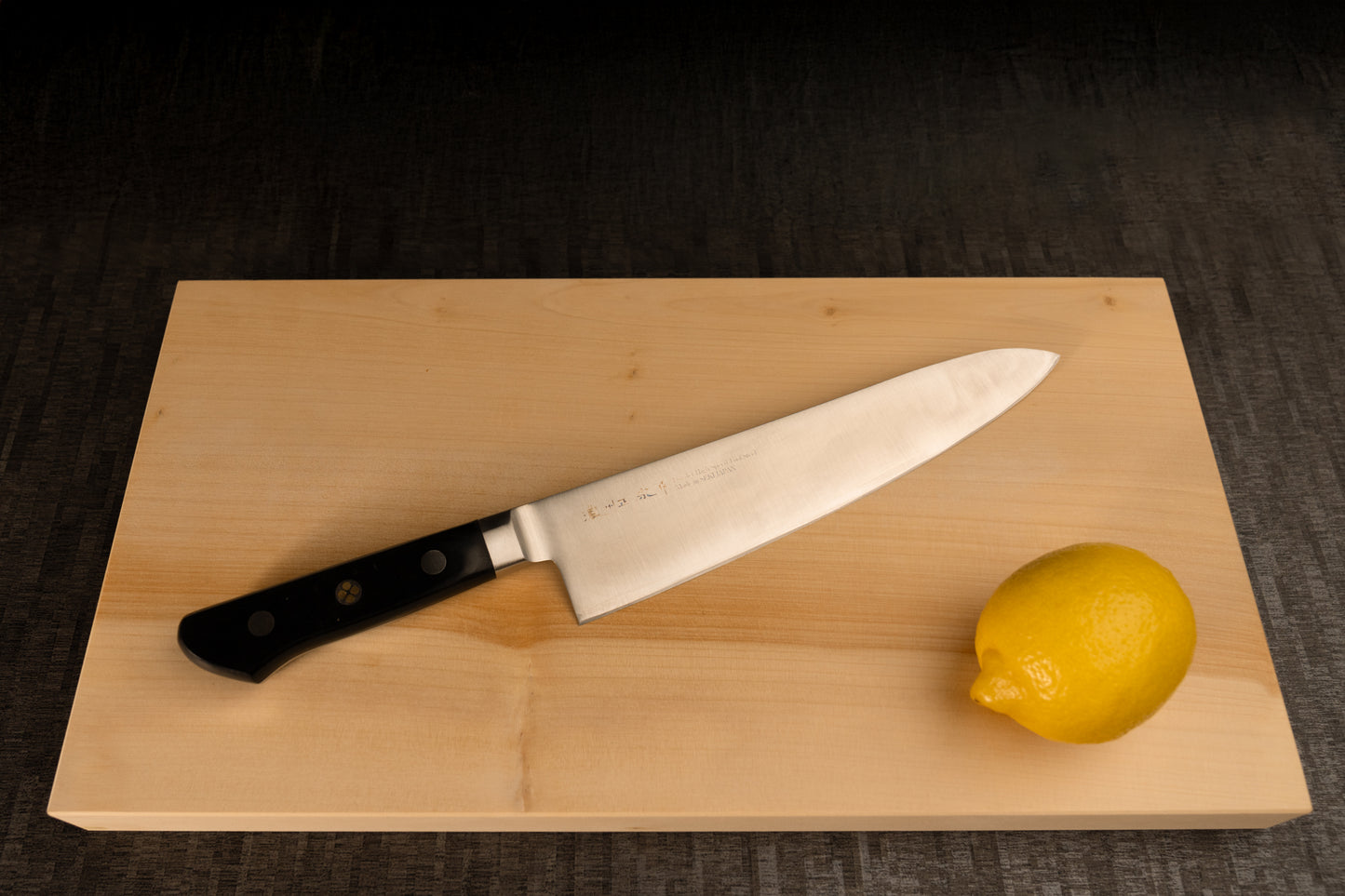 Gyuto Knife 210mm (8.3") – High-Speed Steel – Black Pakka Wood Handle