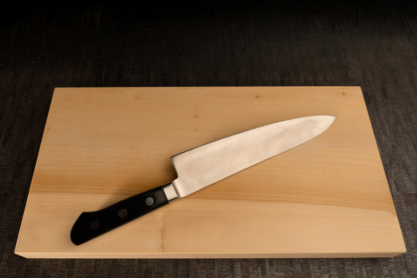 Gyuto Knife 210mm (8.3") – High-Speed Steel – Black Pakka Wood Handle