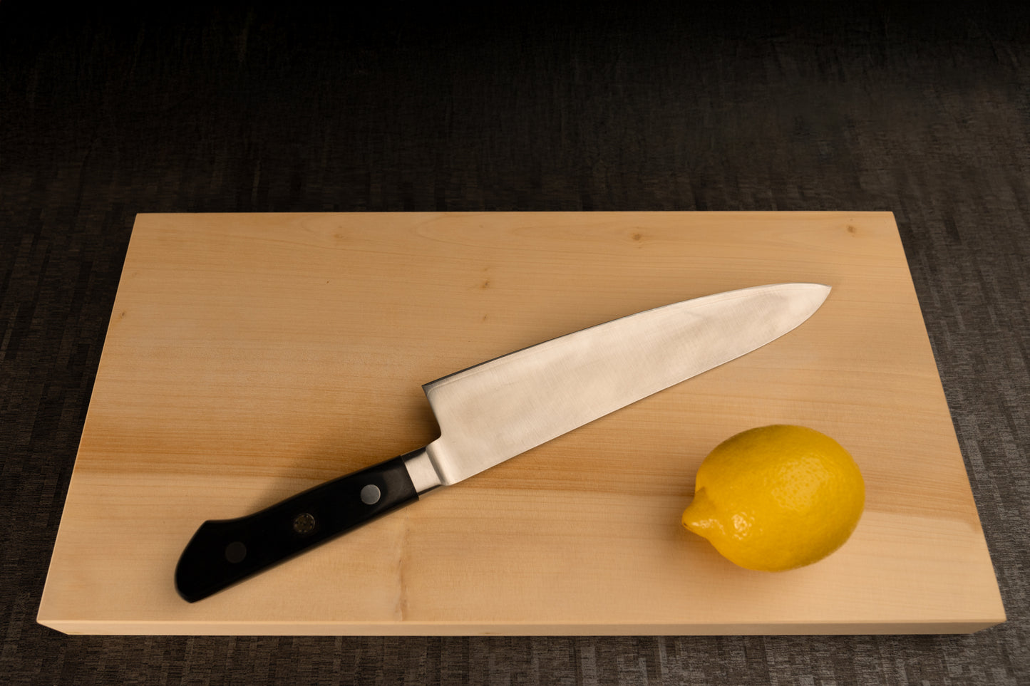 Gyuto Knife 210mm (8.3") – High-Speed Steel – Black Pakka Wood Handle