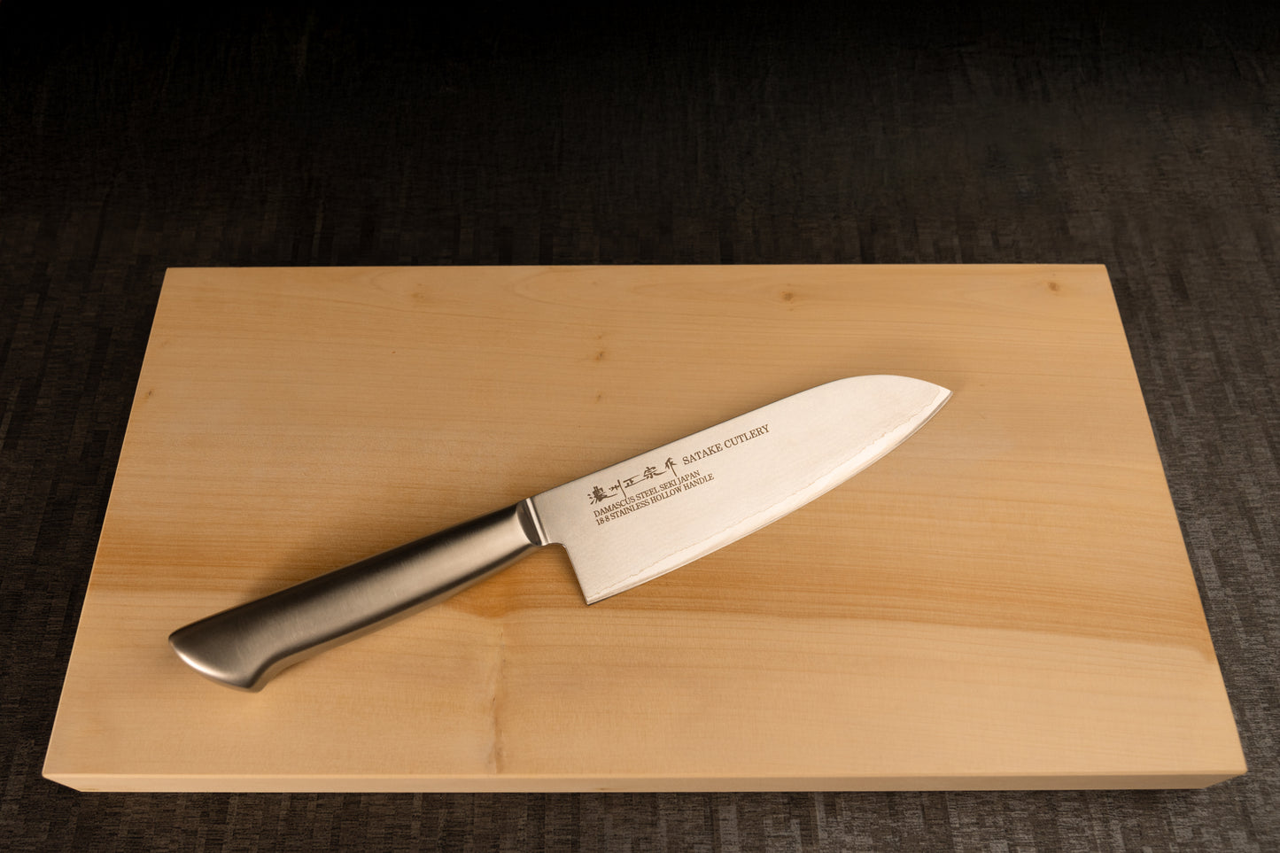 Santoku Knife 170mm (6.7") – Damascus AUS10 – 18-8 Stainless Steel Handle