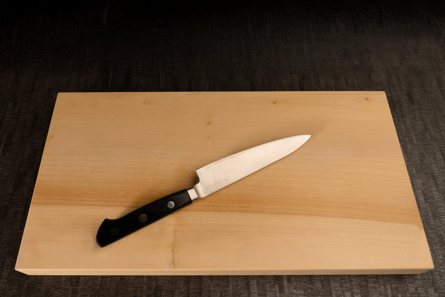 Petty Knife 135mm (5.3") – High-Speed Steel – Black Pakka Wood Handle