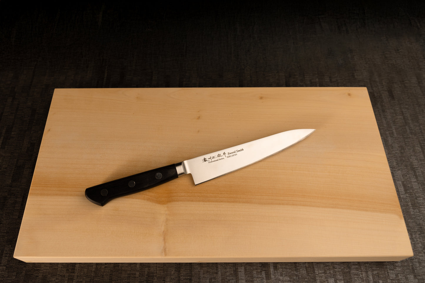 Petty Knife 150mm (5.9") – AUS-8 – Black Pakka Wood Handle