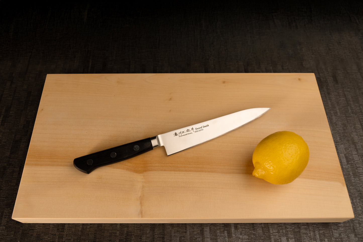 Petty Knife 150mm (5.9") – AUS-8 – Black Pakka Wood Handle