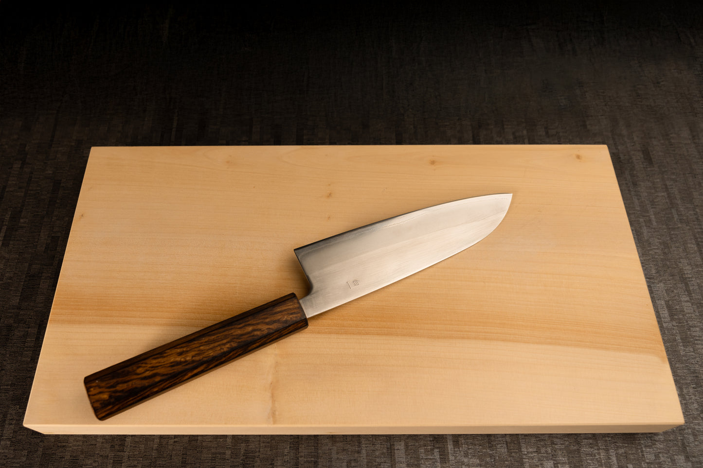 Santoku Knife 165mm (6.5") – Shirogami No.1 – Burnt Oak Handle