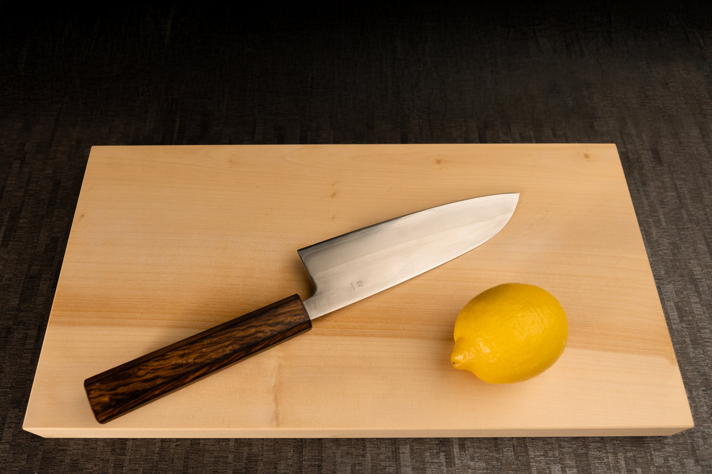 Santoku Knife 165mm (6.5") – Shirogami No.1 – Burnt Oak Handle