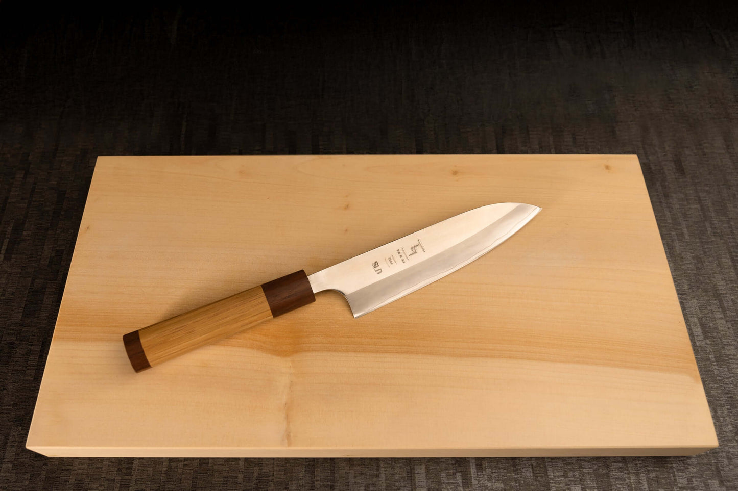 Petty Knife 150mm (5.9") – Hitachi SLD+SUS – Oak & Rare Wood Handle