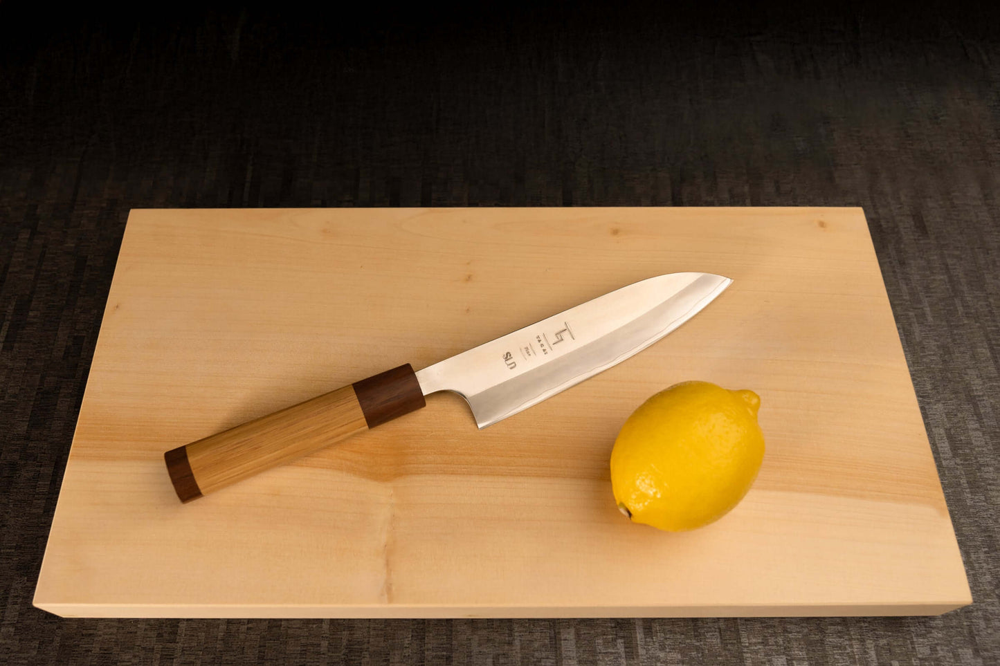 Petty Knife 150mm (5.9") – Hitachi SLD+SUS – Oak & Rare Wood Handle