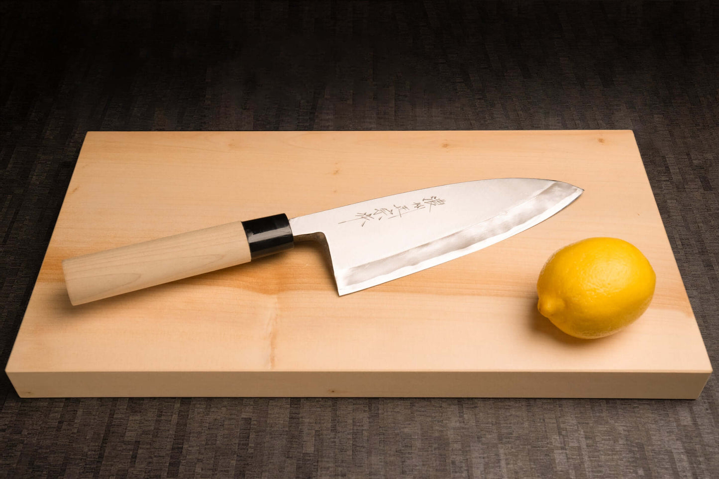 Deba Knife – Shirogami Steel – Natural Wood Handle (165mm / 6.5" or 180mm / 7.1")