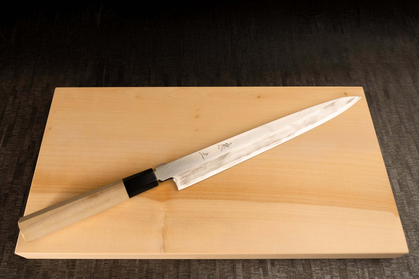 Sashimi Knife 270mm (10.6") – High-Grade Stainless Steel – Natural Wood Handle – One-of-a-Kind (Yanagiba Style)