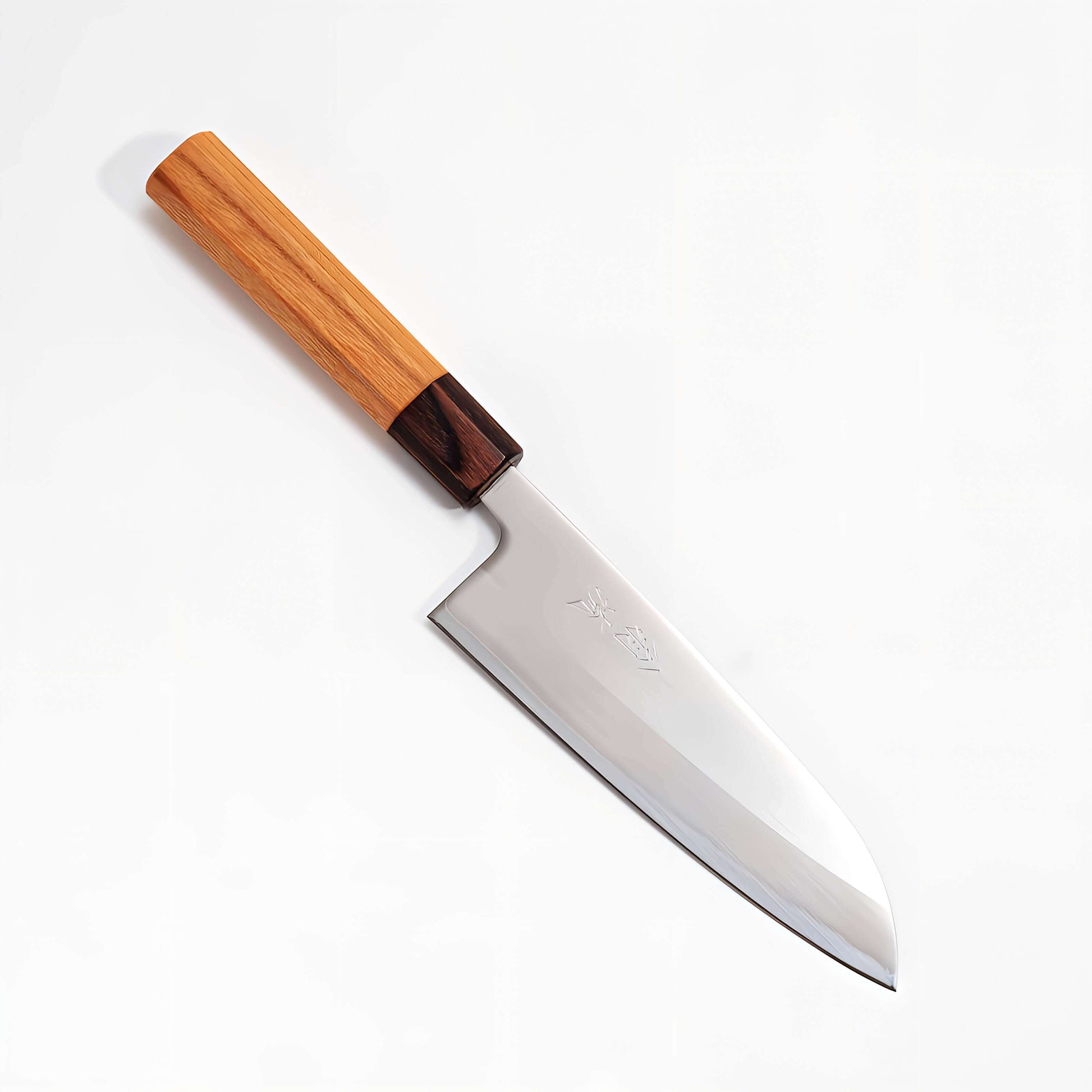 OUL White 1 Japanese Santoku Knife 165 Keyaki Handle | Samurai Masterpieces