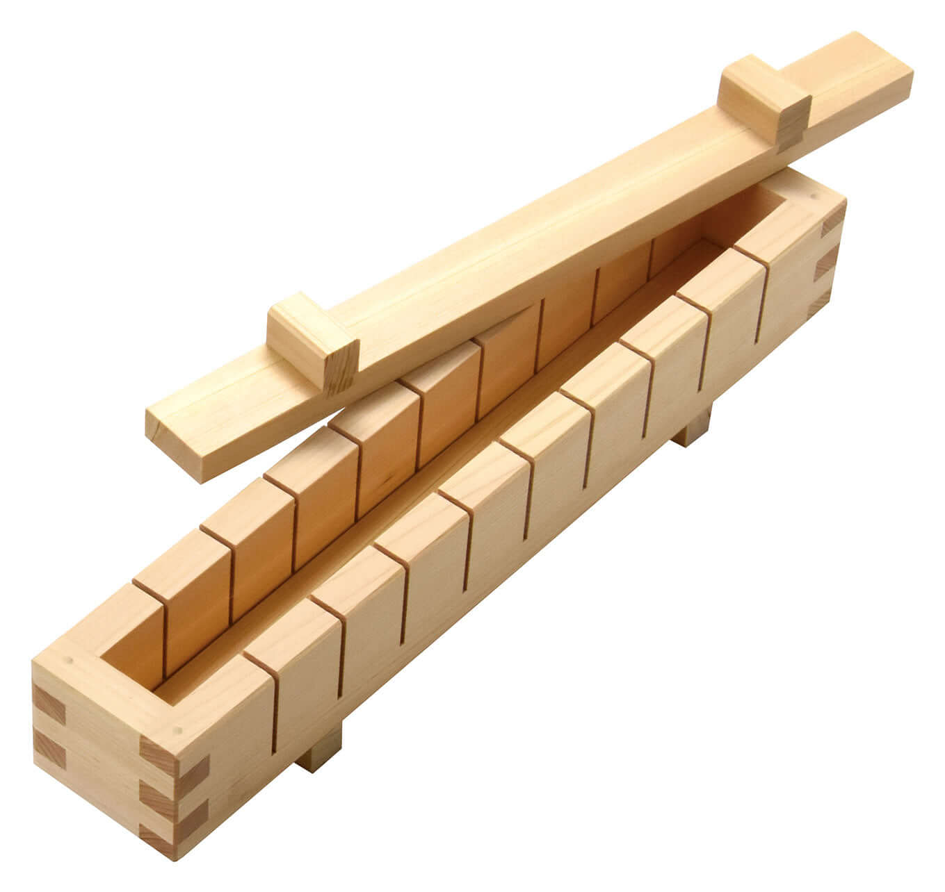 Molde de sushi prensado de ciprés japonés