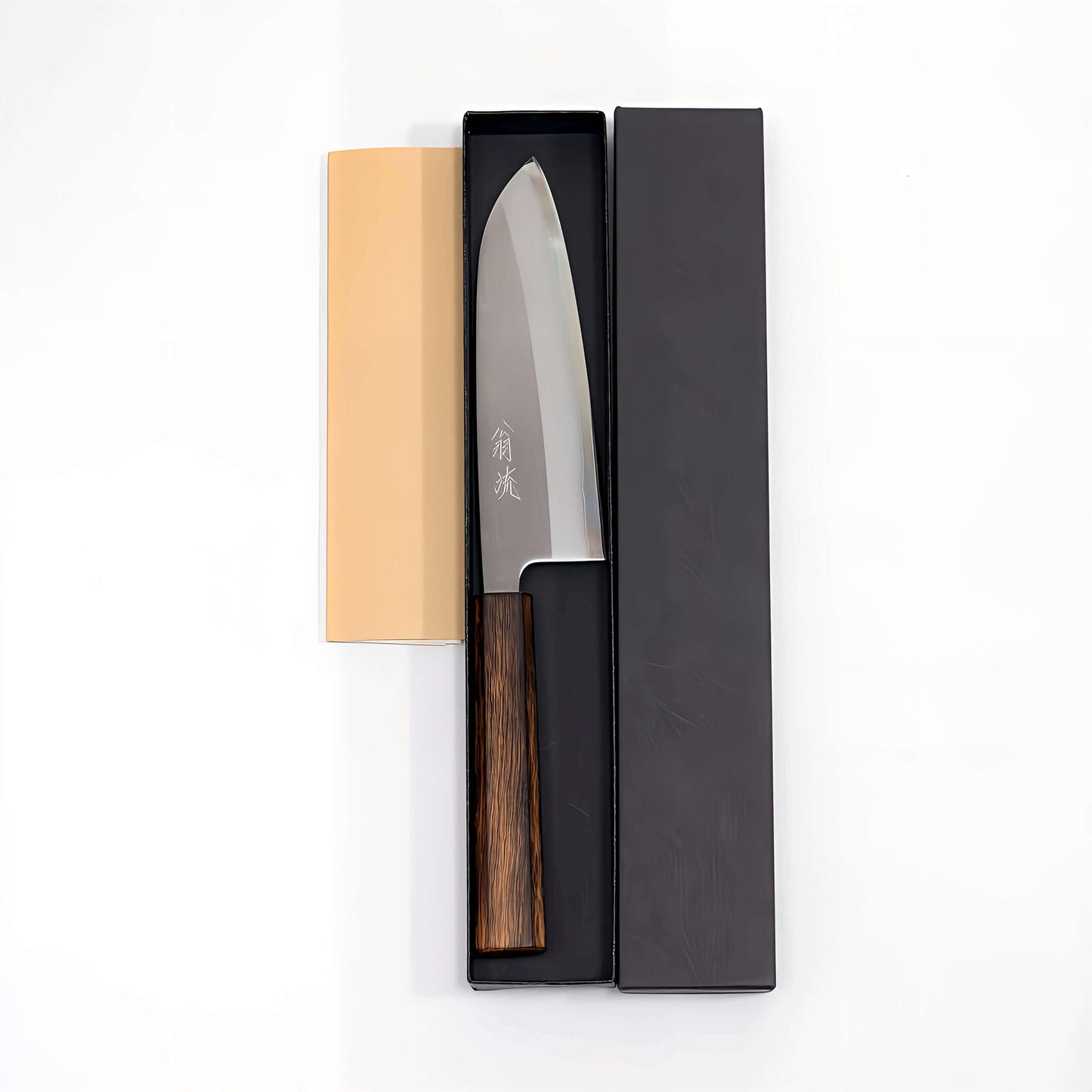 OUL White1 Japanese Santoku Knife 165 Burnt Oak Handle | Samurai Masterpieces