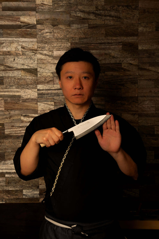 Deba Knife – Shirogami Steel – Natural Wood Handle (165mm / 6.5" or 180mm / 7.1")