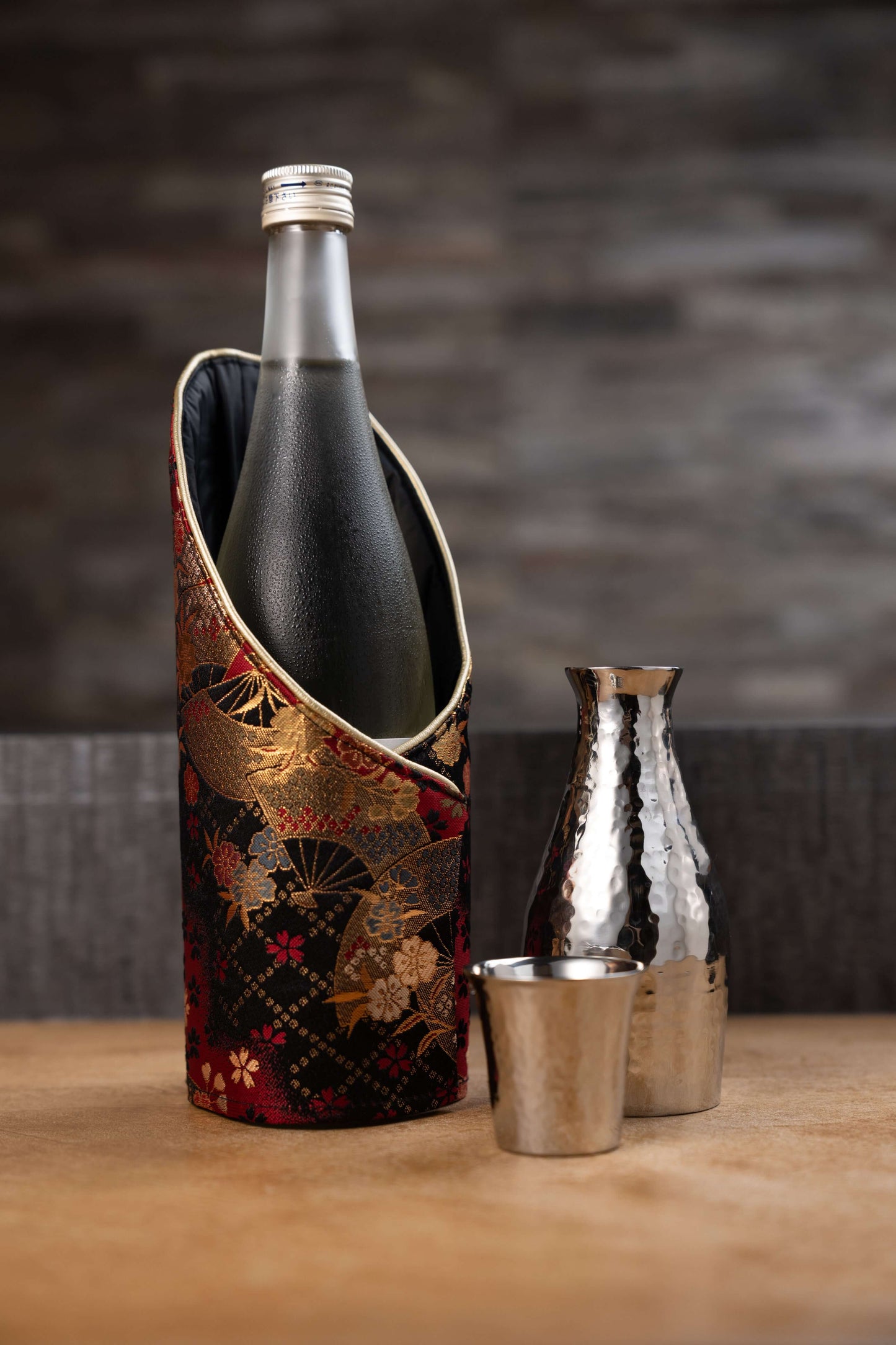 Enfriador de botellas textil japonés Nishijin