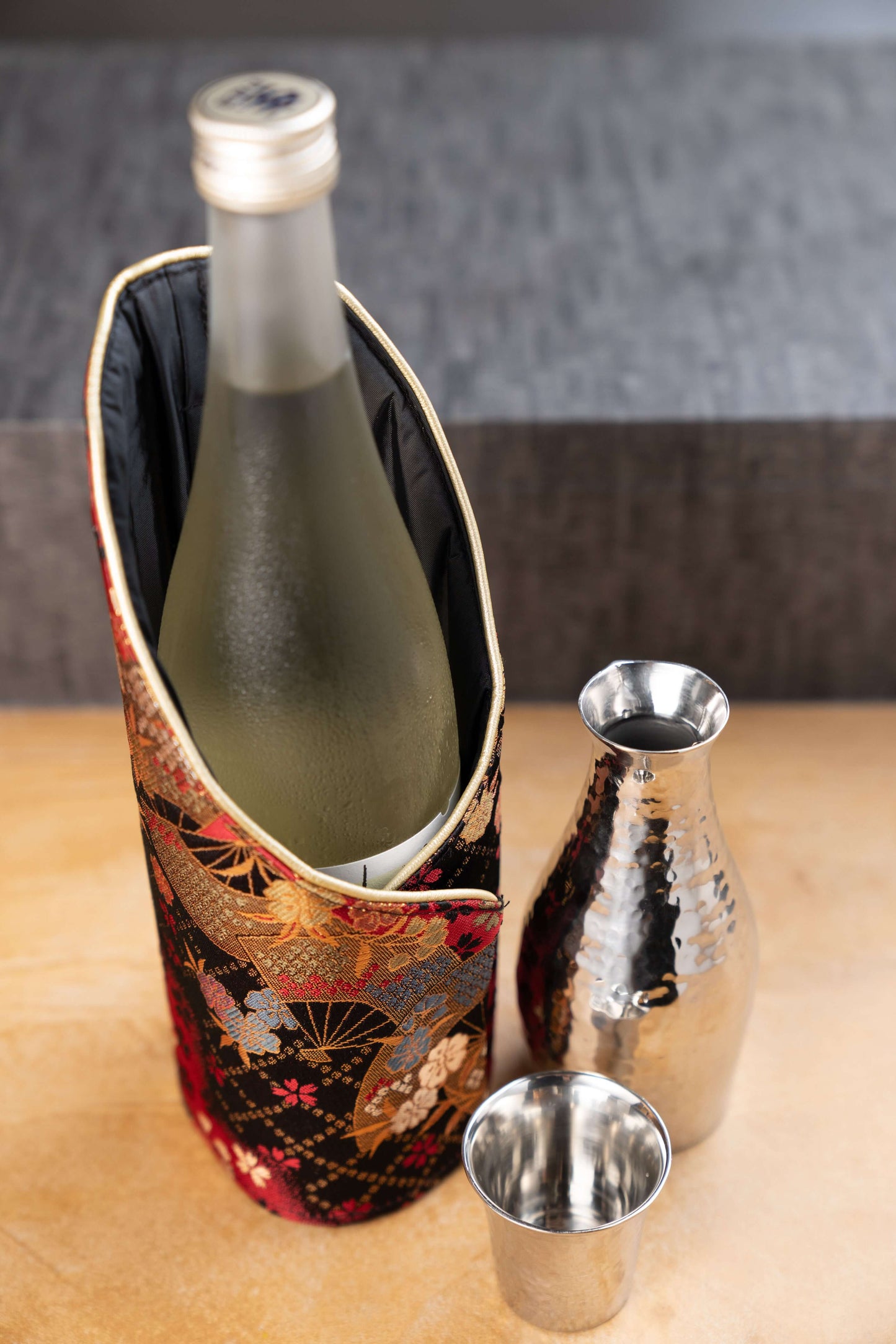 Enfriador de botellas textil japonés Nishijin