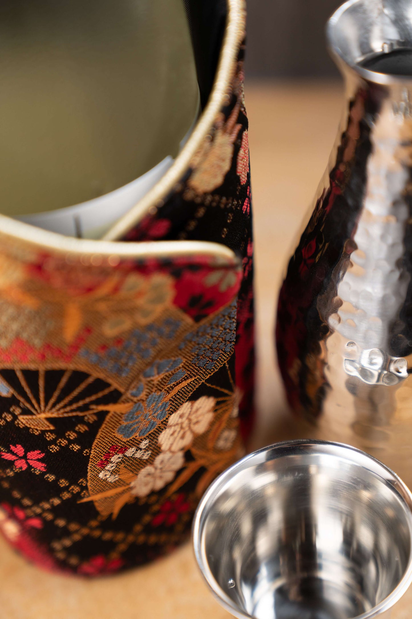 Enfriador de botellas textil japonés Nishijin