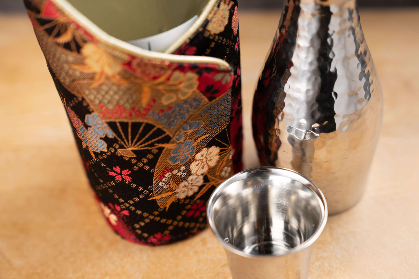 Enfriador de botellas textil japonés Nishijin