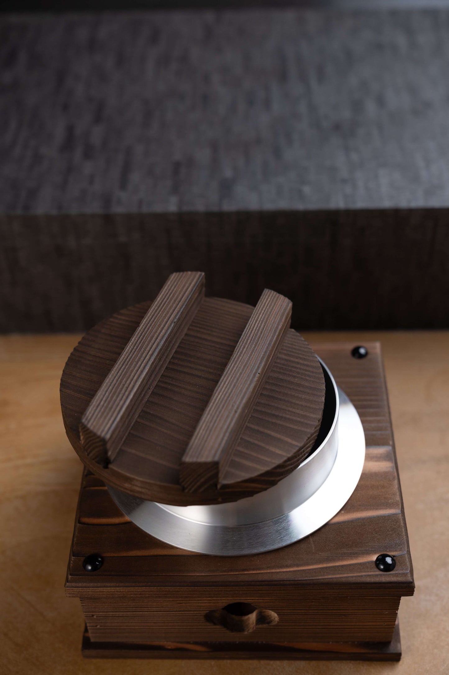 Molde de sushi prensado de ciprés japonés