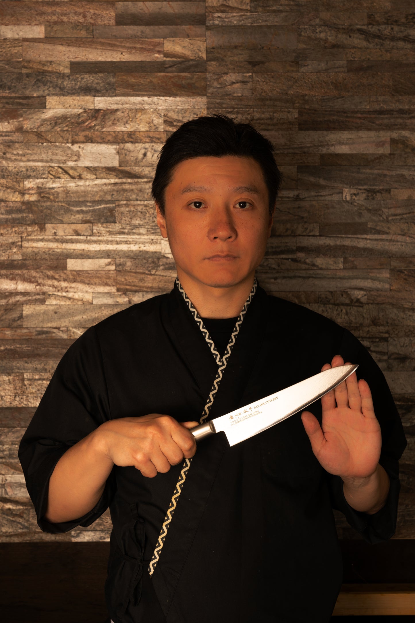 Gyuto Knife 210mm (8.3") – Damascus AUS-10 – 18-8 Stainless Steel Handle