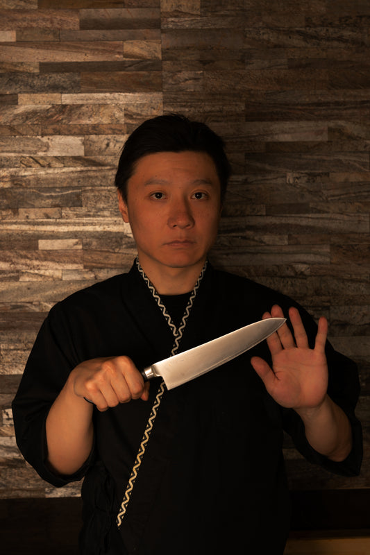 Gyuto Knife 210mm (8.3") – High-Speed Steel – Black Pakka Wood Handle