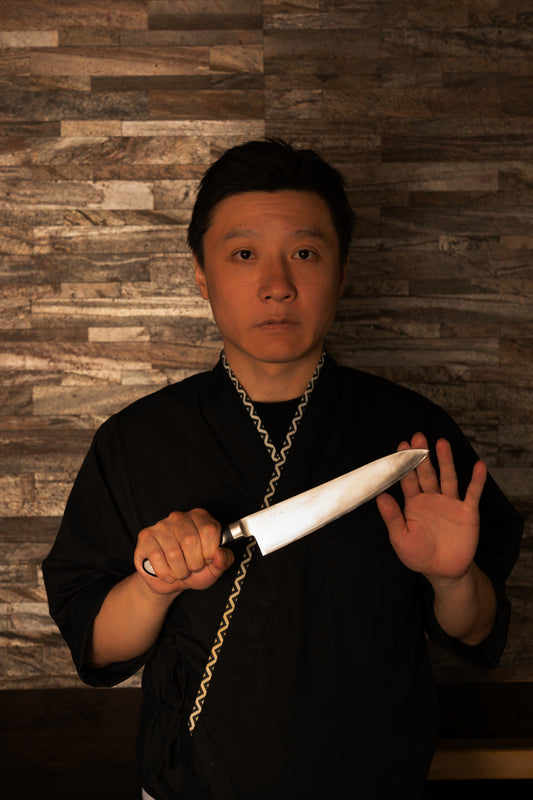 Gyuto Knife 210mm (8.3") – AUS-8 – Black Pakka Wood Handle