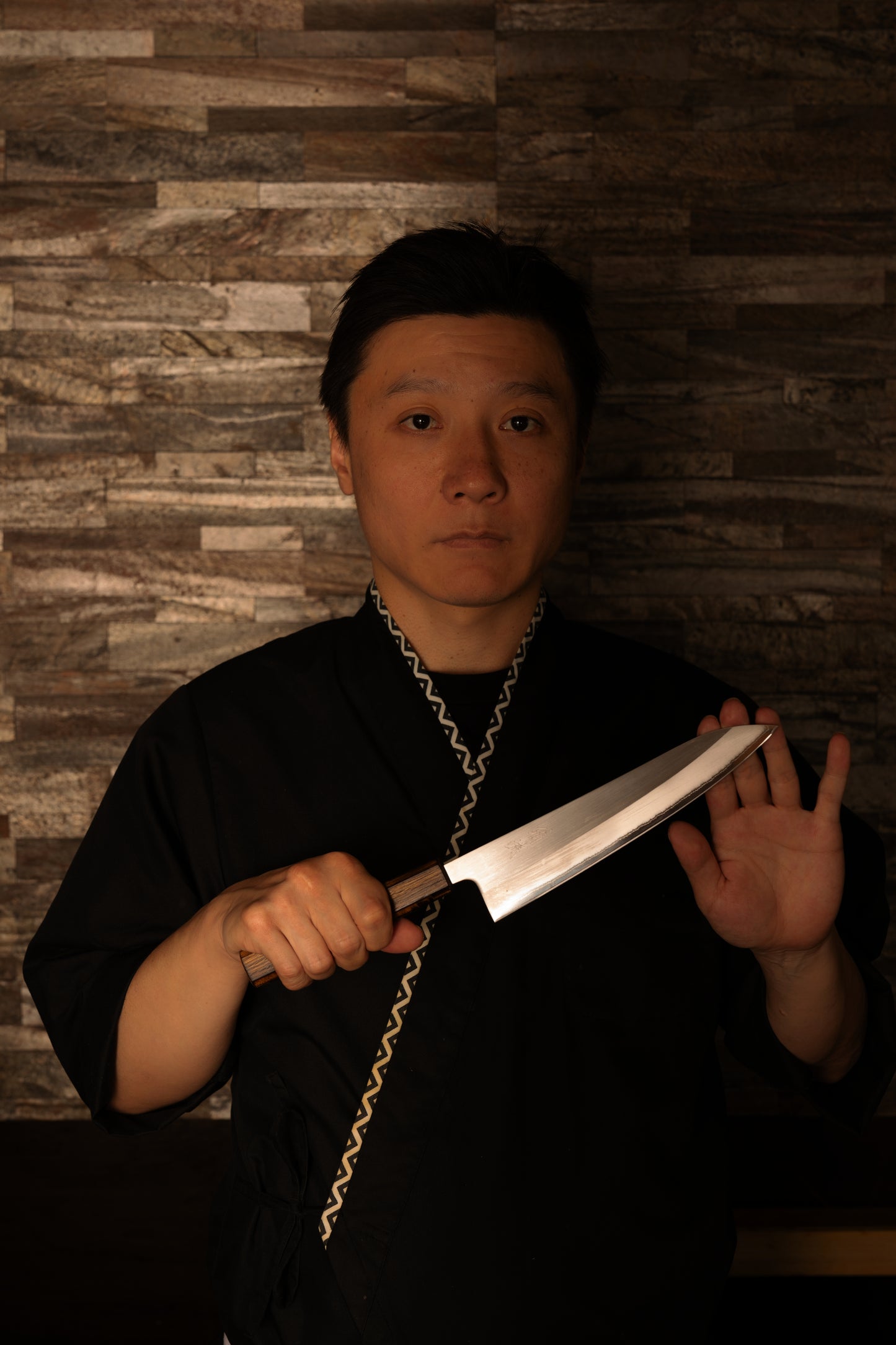 Gyuto Knife 210mm (8.3") – Shirogami No.1 – Burnt Oak Handle