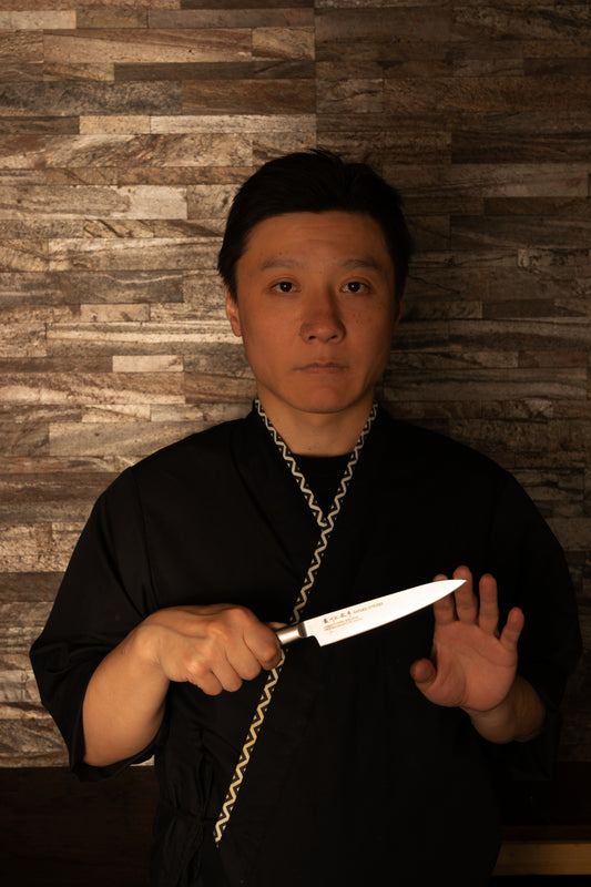 Petty Knife 150mm (5.9") – Damascus AUS10 – 18-8 Stainless Steel Handle