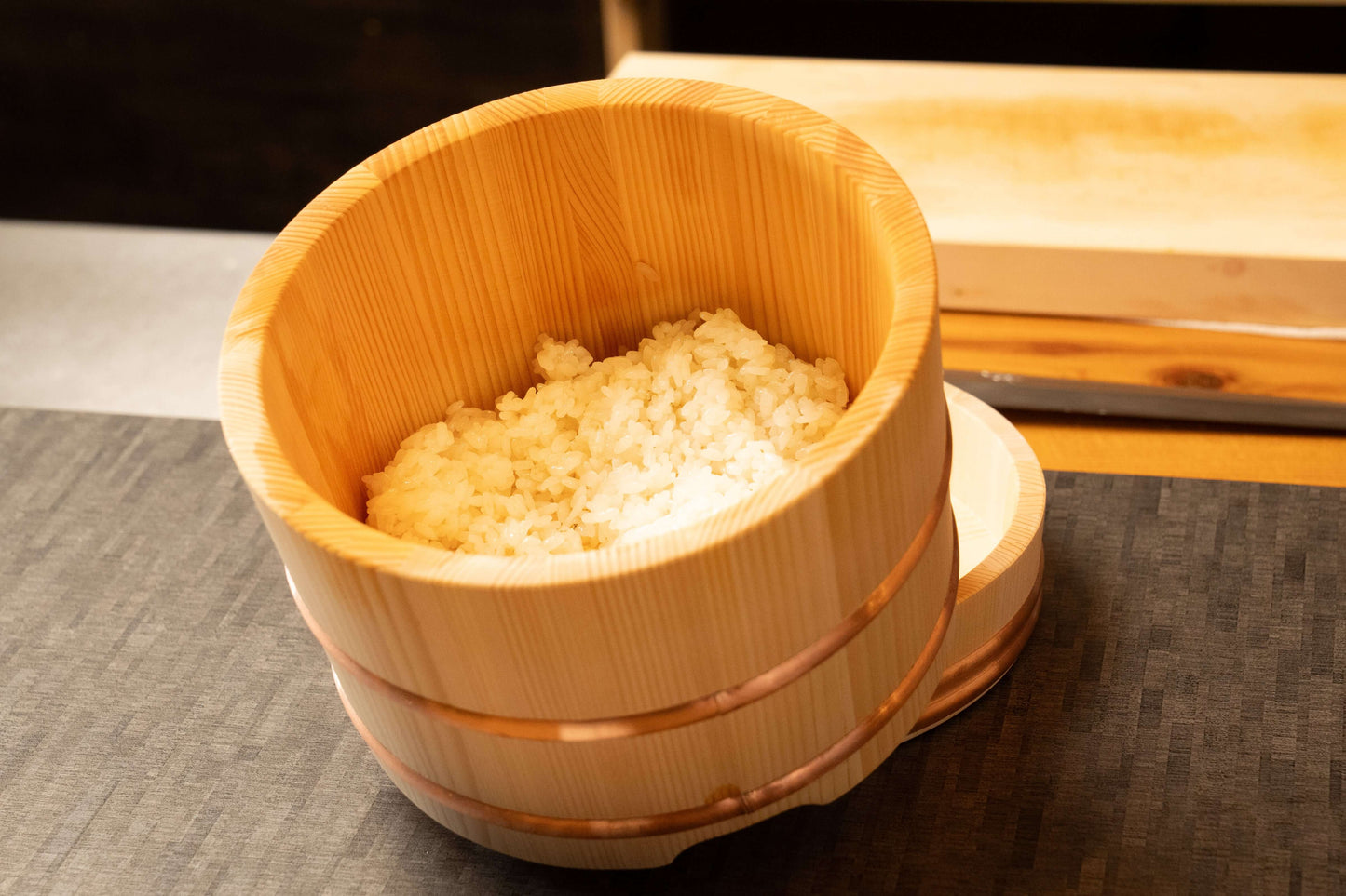 Tina de arroz japonesa Kiso Sawara Edo