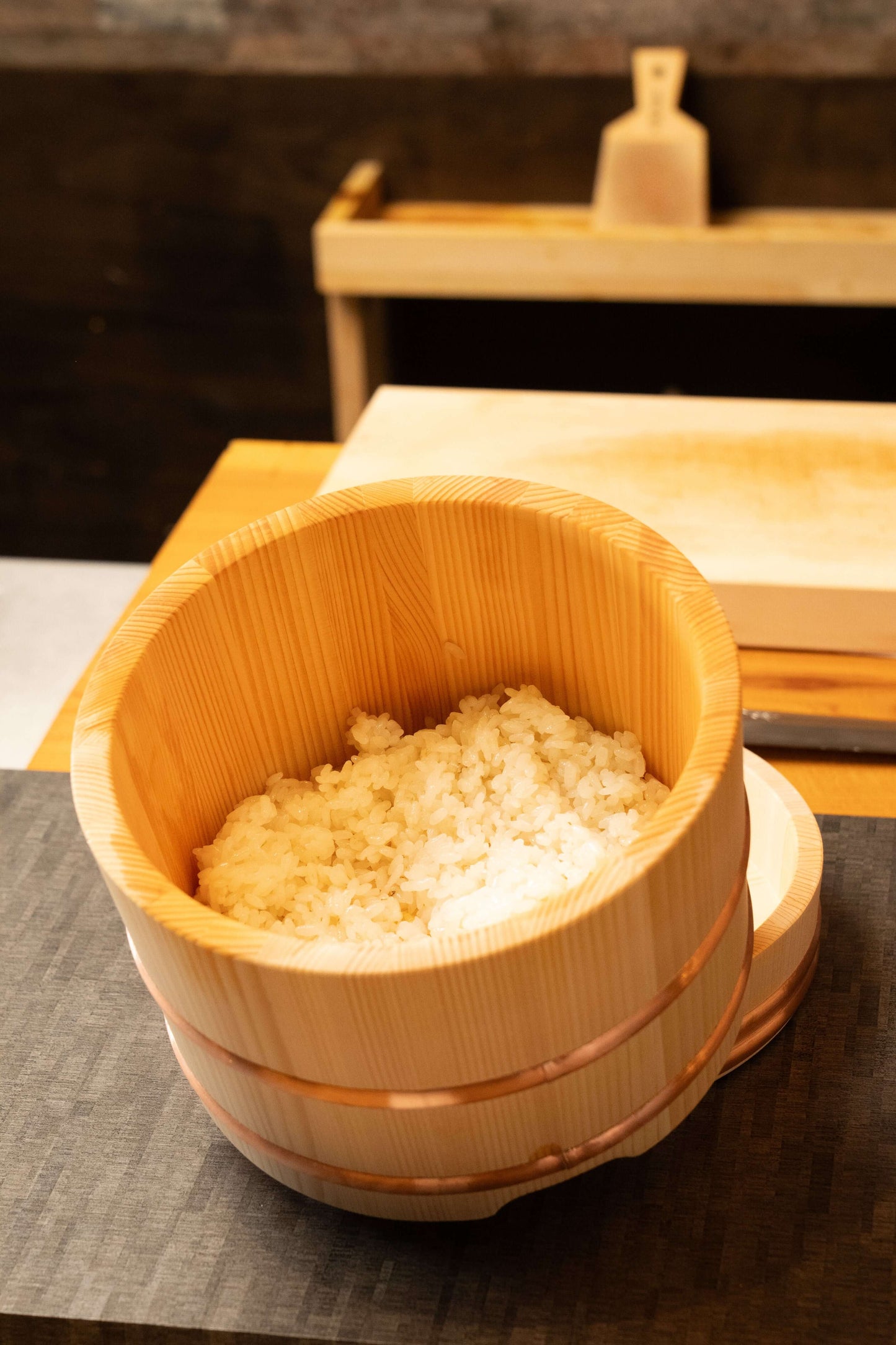 Tina de arroz japonesa Kiso Sawara Edo