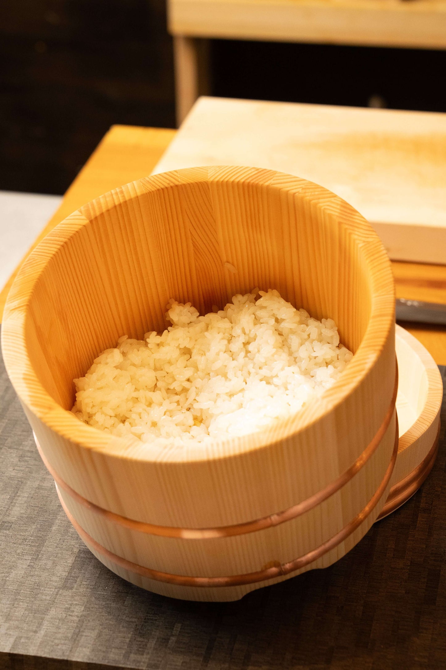 Tina de arroz japonesa Kiso Sawara Edo