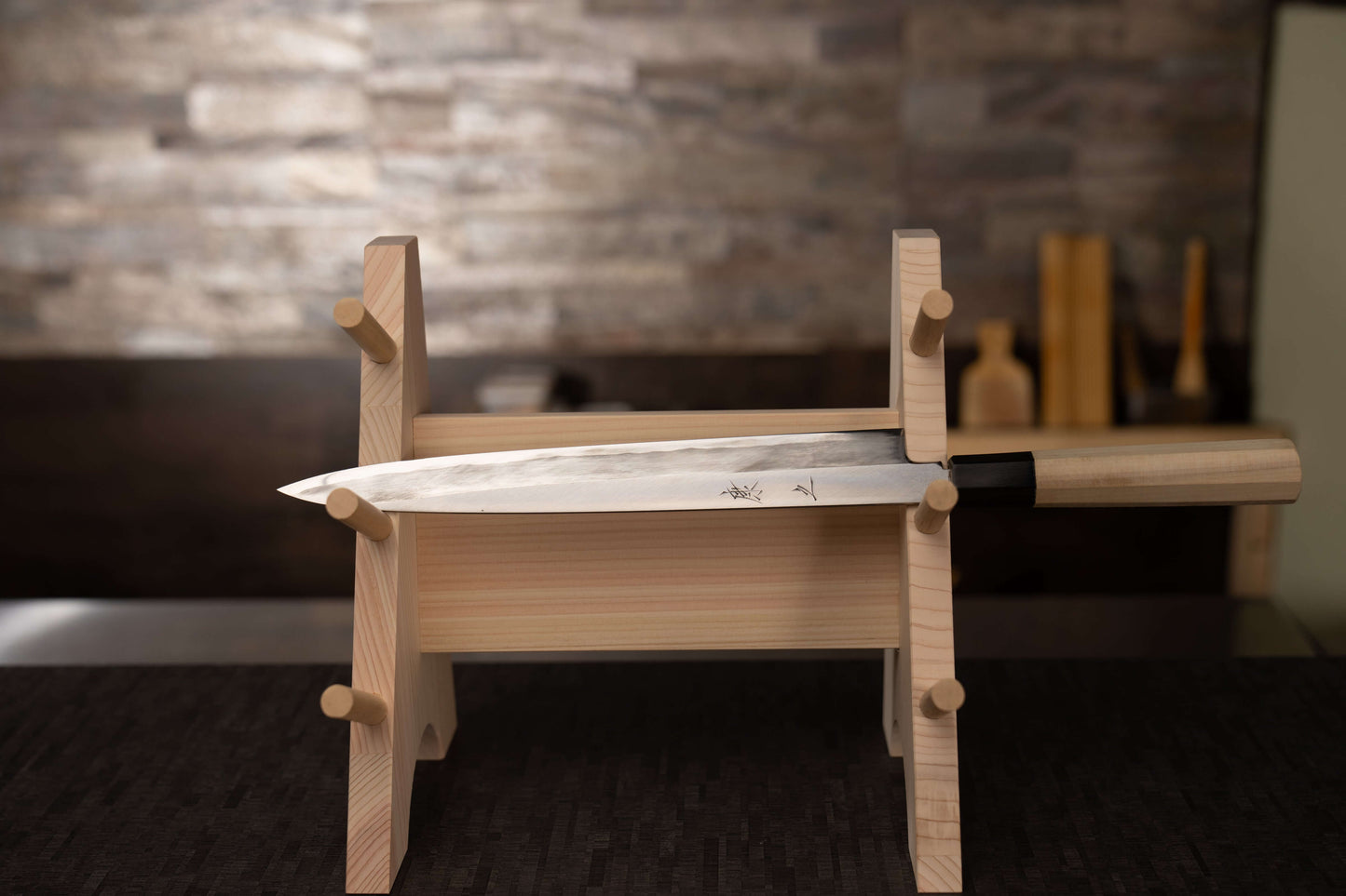 Sashimi Knife 270mm (10.6") – High-Grade Stainless Steel – Natural Wood Handle – One-of-a-Kind (Yanagiba Style)