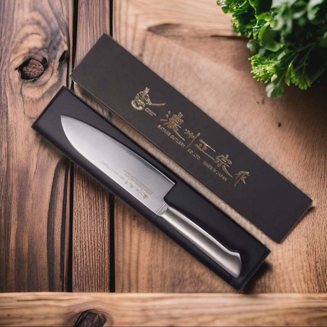 Japanese Seki Santoku Damascus Knife 170mm | Samurai Masterpieces